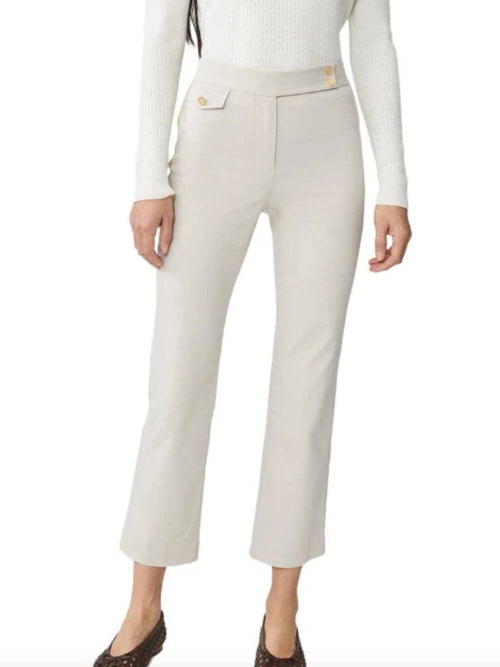 J. McLaughlin White Anisa Pants Size 6 NWT